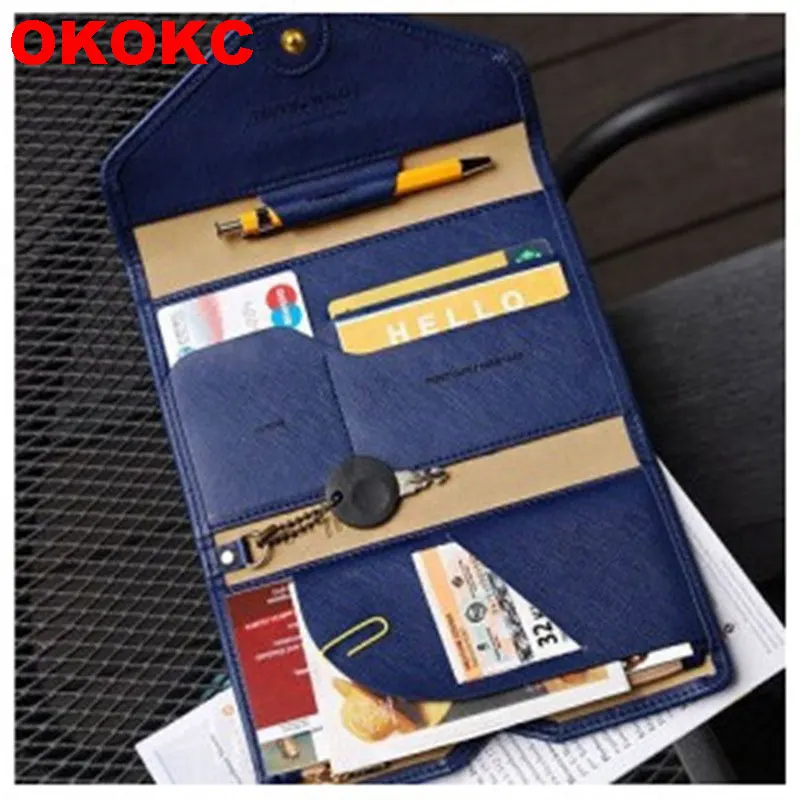 Многофункциональный чехол для паспорта OKOKC трехскладной посылка папка