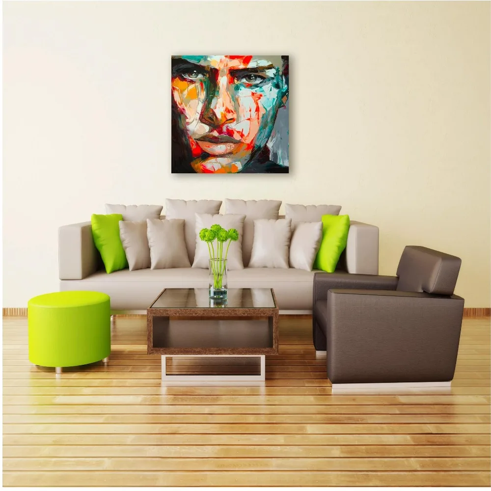 Francoise Nielly canvas painting Oil Paintings For Living Room Wall fashion home wall art Hand-painted Knife painted face 
Francoise Nielly canvas painting Oil Paintings For Living Room Wall fashion home wall art Hand-painted Knife painted face