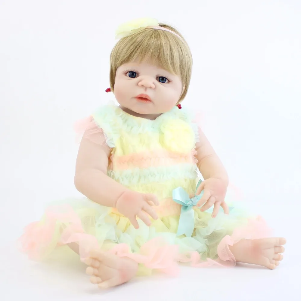 55cm Full Silicone Reborn Baby Doll Toy For Girl Vinyl Newborn Princess Babies Bebe Alive Kids Bathe Toy Birthday Gift Present
55cm Full Silicone Reborn Baby Doll Toy For Girl Vinyl Newborn Princess Babies Bebe Alive Kids Bathe Toy Birthday Gift Present