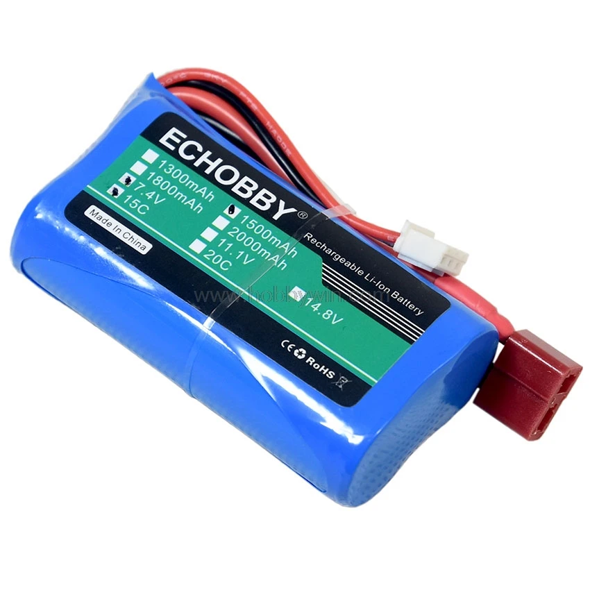 7.4V/2S 1500mAh 15C 18650 Li-Ion Battery T-plug for RC Model Buggy Truck Racing Boat Ship
7.4V/2S 1500mAh 15C 18650 Li-Ion Battery T-plug for RC Model Buggy Truck Racing Boat Ship