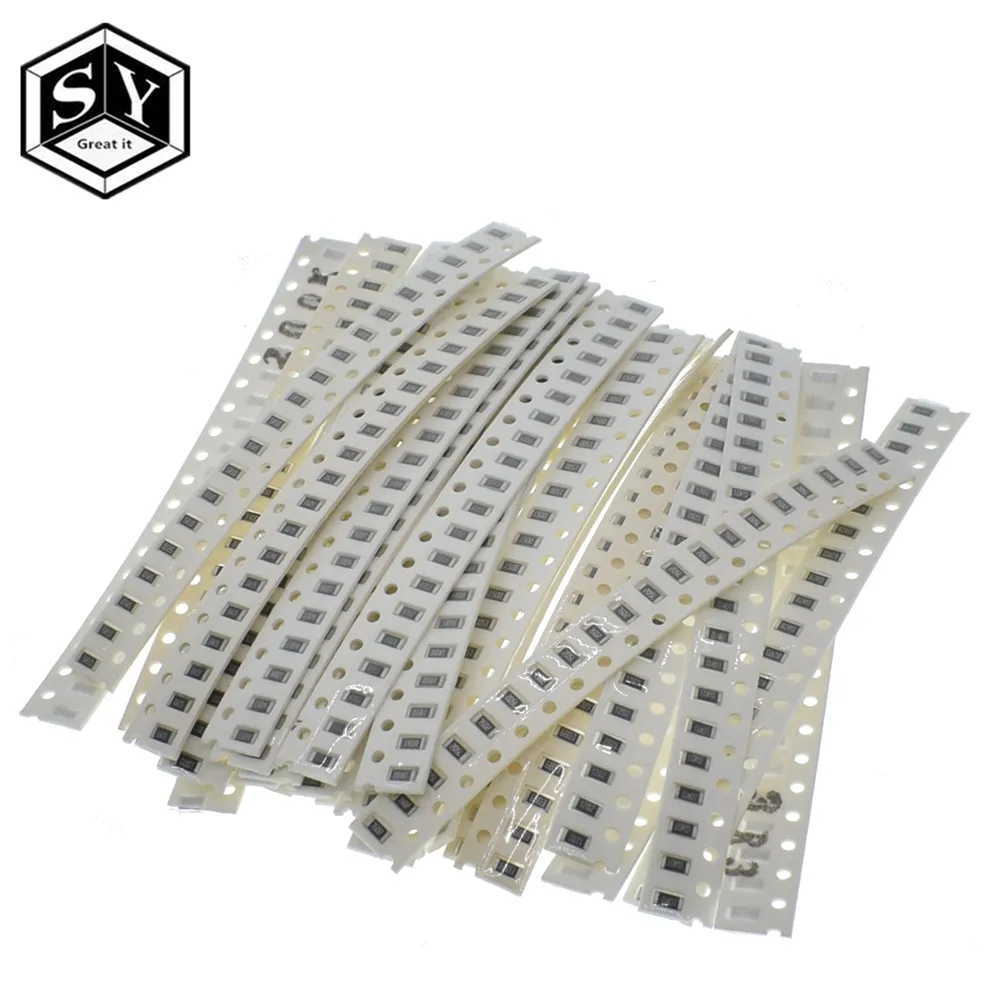 Great IT 0603 0805 1206 SMD резистор набор Ассорти Комплект 1ohm 1M Ом 1% 33valuesX 20 шт = 660