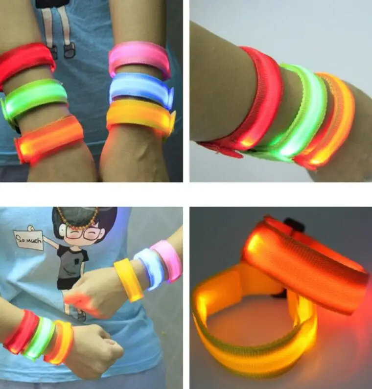 Nylon LED Sports Slap Wrist Strap Bands Wristband Light Flash Bracelet Glowing Armband Flare Strap For Party Concert
Nylon LED Sports Slap Wrist Strap Bands Wristband Light Flash Bracelet Glowing Armband Flare Strap For Party Concert