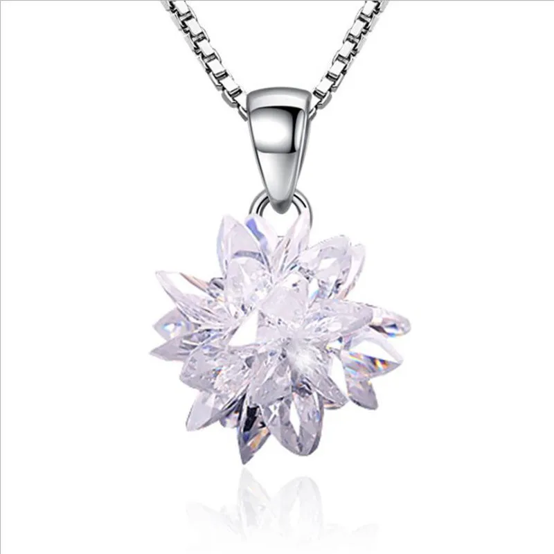 Romantic Crystal Flower Pendants Necklace For Women Jewelry Fashion Silver Plated Necklace Female Party Accessories
Romantic Crystal Flower Pendants Necklace For Women Jewelry Fashion Silver Plated Necklace Female Party Accessories