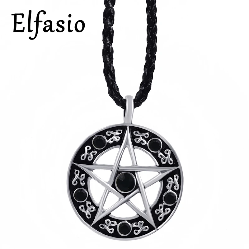 Mens Womens Black CZs Pentacle Pentagram Star Pewter Pendant Necklace Jewelry LP207B
Mens Womens Black CZs Pentacle Pentagram Star Pewter Pendant Necklace Jewelry LP207B