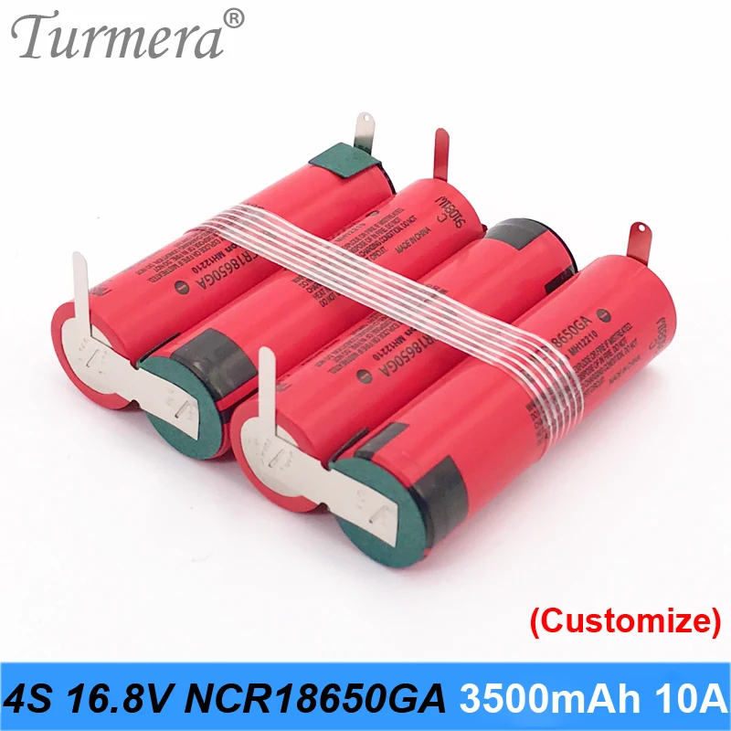 NEW 4s1p 16.8v 14.4v battery pack 18650 ncr18650ga 3500mah 10a welding battery for screwdriver tools battery customized battery
NEW 4s1p 16.8v 14.4v battery pack 18650 ncr18650ga 3500mah 10a welding battery for screwdriver tools battery customized battery