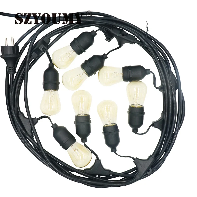 SZYOUMY High Quality 15M Outdoor Weatherproof Commercial Christmas Party Decor String Lights With 15pcsS14 E27 Clear Bulbs
SZYOUMY High Quality 15M Outdoor Weatherproof Commercial Christmas Party Decor String Lights With 15pcsS14 E27 Clear Bulbs