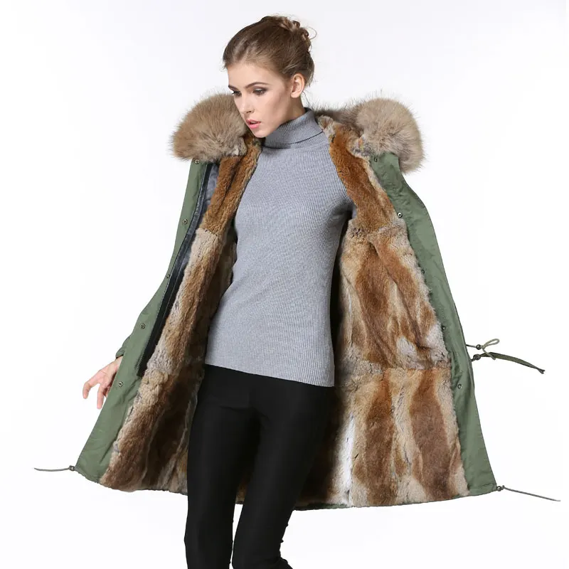 Real fur Big Raccoon fur Collar Army green Jacket women Winter Apricot natural Rabbit fur Parka
Real fur Big Raccoon fur Collar Army green Jacket women Winter Apricot natural Rabbit fur Parka