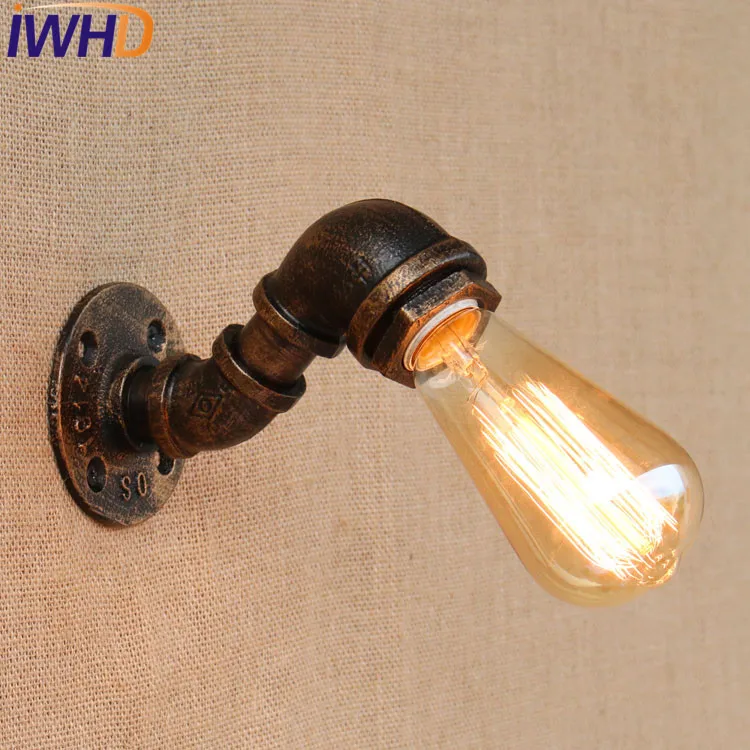IWHD Loft Style Water Pipe Lamp Industrial Edison Wall Sconce Iron Vintage Wall Light Fixtures Home Lighting Antique Lamps
IWHD Loft Style Water Pipe Lamp Industrial Edison Wall Sconce Iron Vintage Wall Light Fixtures Home Lighting Antique Lamps