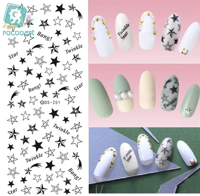 Rocooart DS251 DIY Designer Water Transfer Nails Art Sticker Star Bang Twinkle Black Nail Wraps Sticker manicure stickers
Rocooart DS251 DIY Designer Water Transfer Nails Art Sticker Star Bang Twinkle Black Nail Wraps Sticker manicure stickers