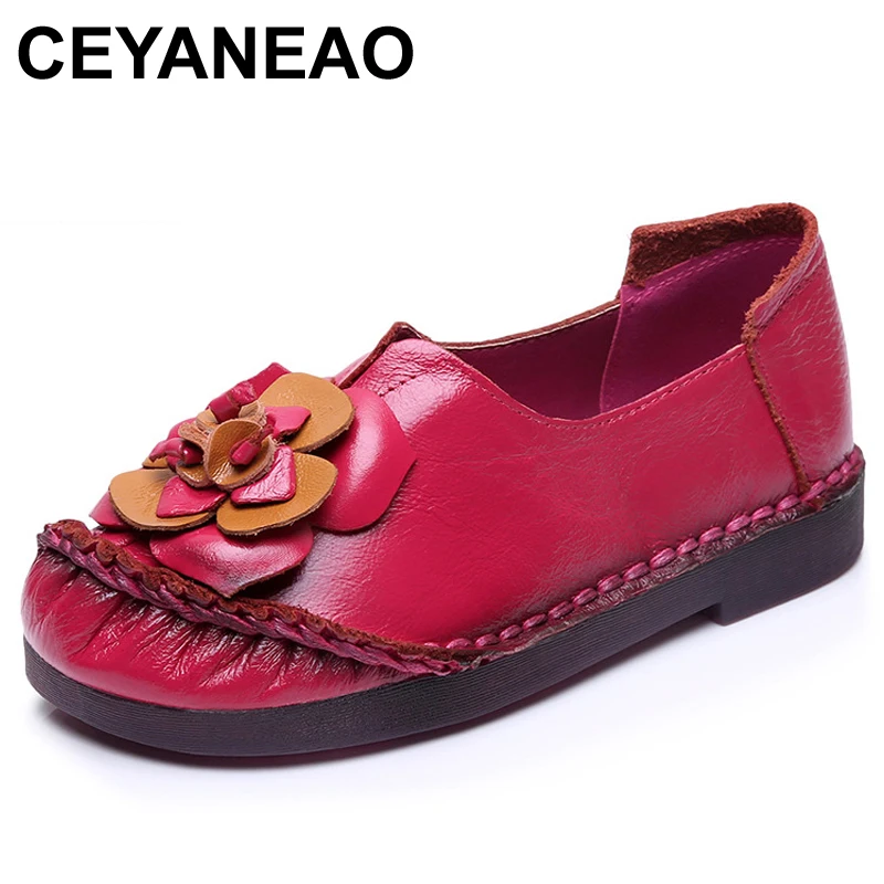 CEYANEAO Women flats New Genuine Leather Flats Shoes Woman National Style Handmade Soft Driving Shoes Ladies Shoes Women Loafers
CEYANEAO Women flats New Genuine Leather Flats Shoes Woman National Style Handmade Soft Driving Shoes Ladies Shoes Women Loafers