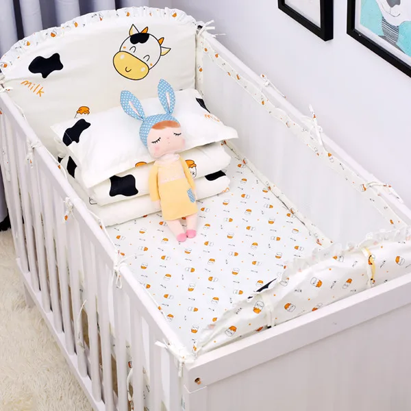 5Pcs/Set Breathable Summer Baby Bedding Bumpers Collision Half Around baby crib bumper set Cotton Printing Mesh Safety Rails
5Pcs/Set Breathable Summer Baby Bedding Bumpers Collision Half Around baby crib bumper set Cotton Printing Mesh Safety Rails