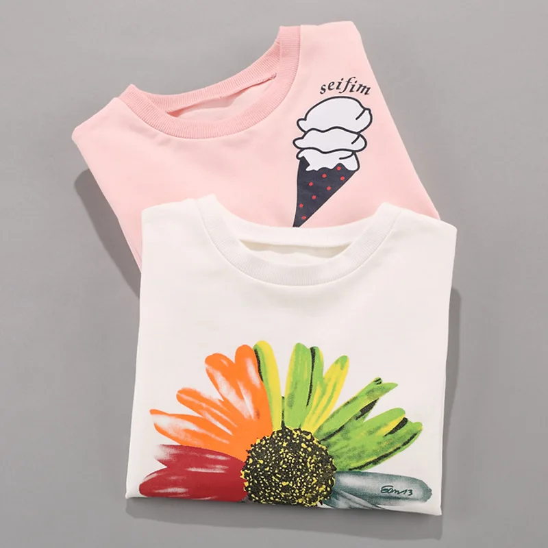 New Spring Girls Clothing Kids Clothes Girls Sunflower Print Outfits t-shirt Beautiful Long Sleeve Children knitwear Retail 3-15
New Spring Girls Clothing Kids Clothes Girls Sunflower Print Outfits t-shirt Beautiful Long Sleeve Children knitwear Retail 3-15