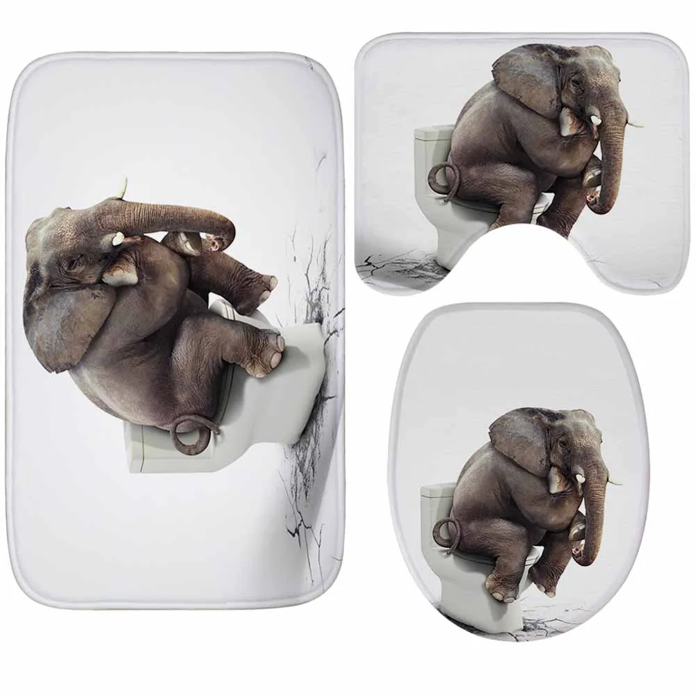 3Pcs/Set Panda Elephant Print Non Slip Toilet Bathroom Pad Floor Mat Rug Carpet Absorbent Pedestal Rug Lid Toilet Cover Bath Mat
3Pcs/Set Panda Elephant Print Non Slip Toilet Bathroom Pad Floor Mat Rug Carpet Absorbent Pedestal Rug Lid Toilet Cover Bath Mat