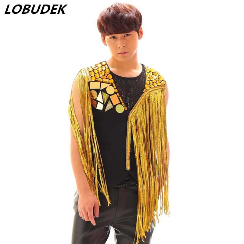 2017 male costume stage costume singer bar DJ Hip hop Nightclub color sequined vest for singer dancer star performance Waistcoat
2017 male costume stage costume singer bar DJ Hip hop Nightclub color sequined vest for singer dancer star performance Waistcoat