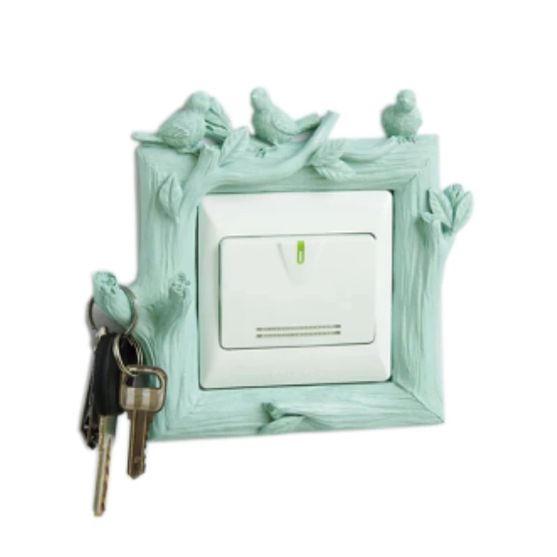 Creative Switch Frame Sticker Bird and Trunk Socket Decoration with Hanger Withe/green Resin Power Switch Sticker Hotel Decor
Creative Switch Frame Sticker Bird and Trunk Socket Decoration with Hanger Withe/green Resin Power Switch Sticker Hotel Decor