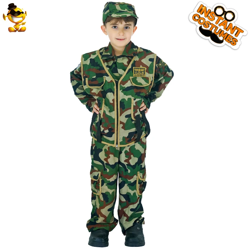 DSPLAY Kids Camouflage Uniform Cosplay New Style Boys Handsome Soldier Costume Fancy Suit Halloween Party
DSPLAY Kids Camouflage Uniform Cosplay New Style Boys Handsome Soldier Costume Fancy Suit Halloween Party
