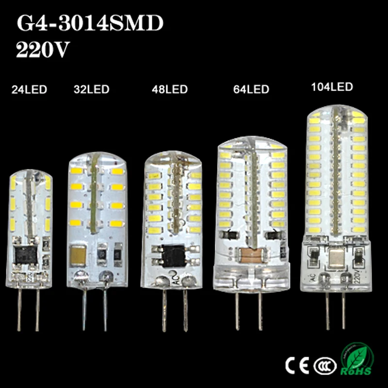 G9 G4 3014SMD Светодиодная лампа заменить 30 Вт галогенная DC 12 В E14 переменного тока в