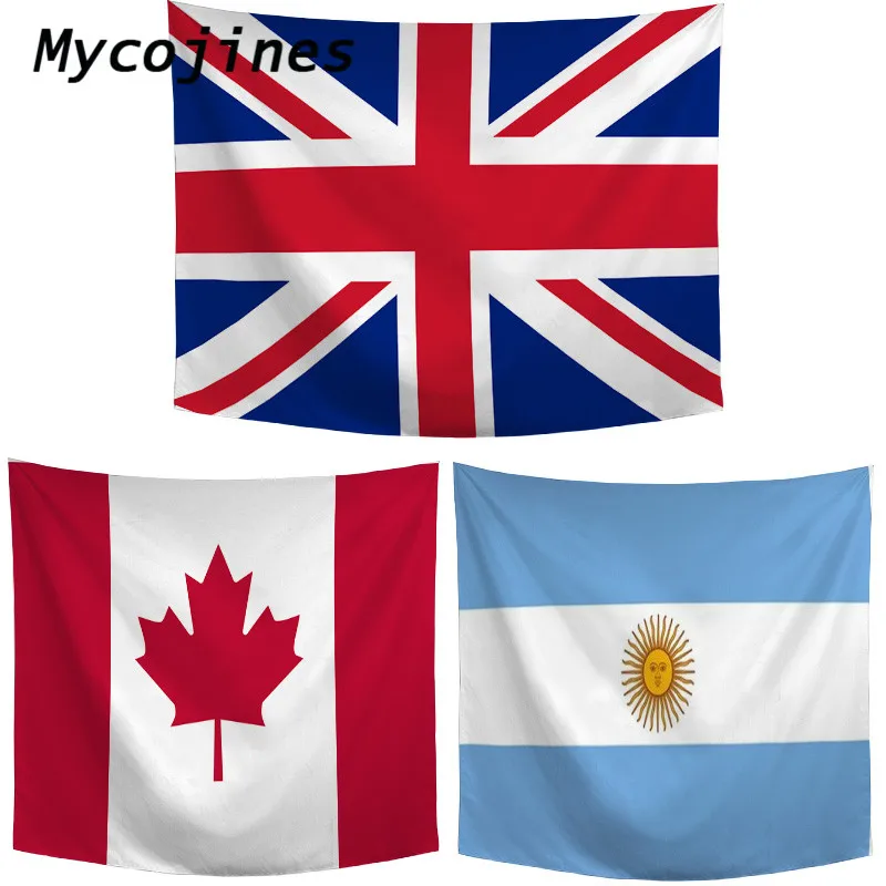 Креативный гобелен с изображением мирового флага для гостиной спальни Аргентины