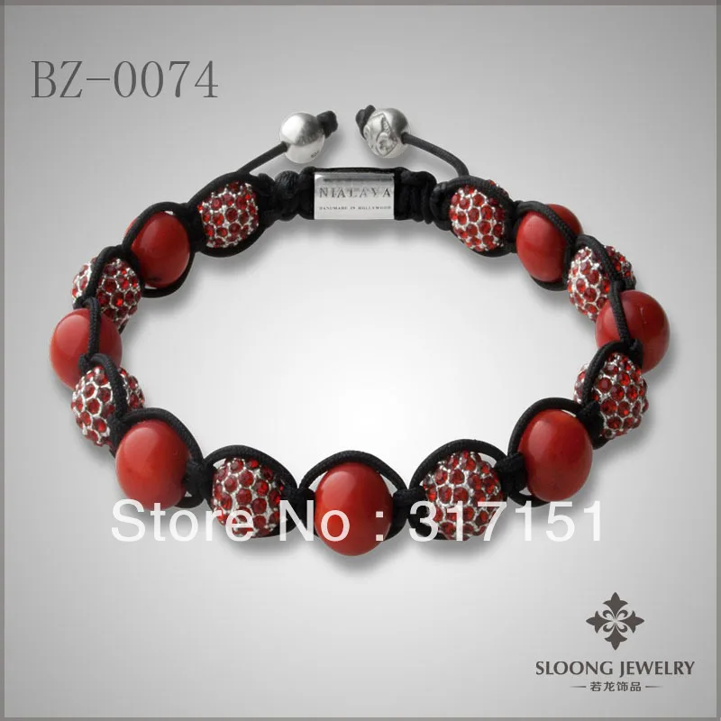 2013 New Arrival Red Crystal Bead Bracelet 1pcs/lot -free sipping | Украшения и аксессуары