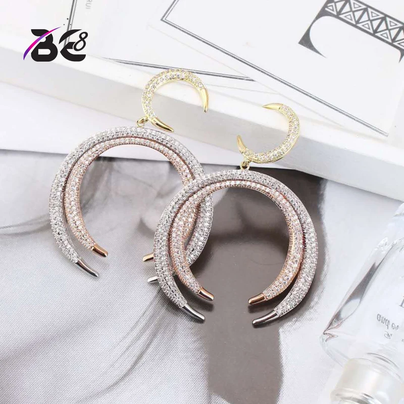 Be 8 New Trendy Half Moon Shape Statement Earrings Long Drop Dangle Earrings for Women Fashion Zirconia Jewelry E611
Be 8 New Trendy Half Moon Shape Statement Earrings Long Drop Dangle Earrings for Women Fashion Zirconia Jewelry E611