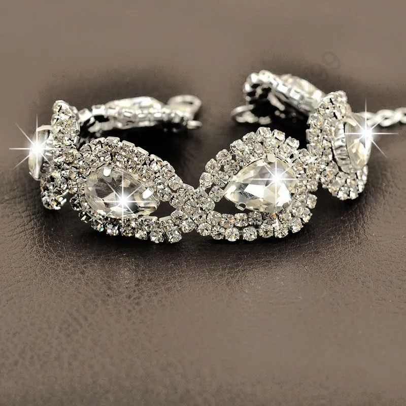 Luxury Wedding Woman Jewelry 100% 925 Sterling Silver Shiny Water Drop SWA Element Austrian Crystal Fashion Bracelets
Luxury Wedding Woman Jewelry 100% 925 Sterling Silver Shiny Water Drop SWA Element Austrian Crystal Fashion Bracelets