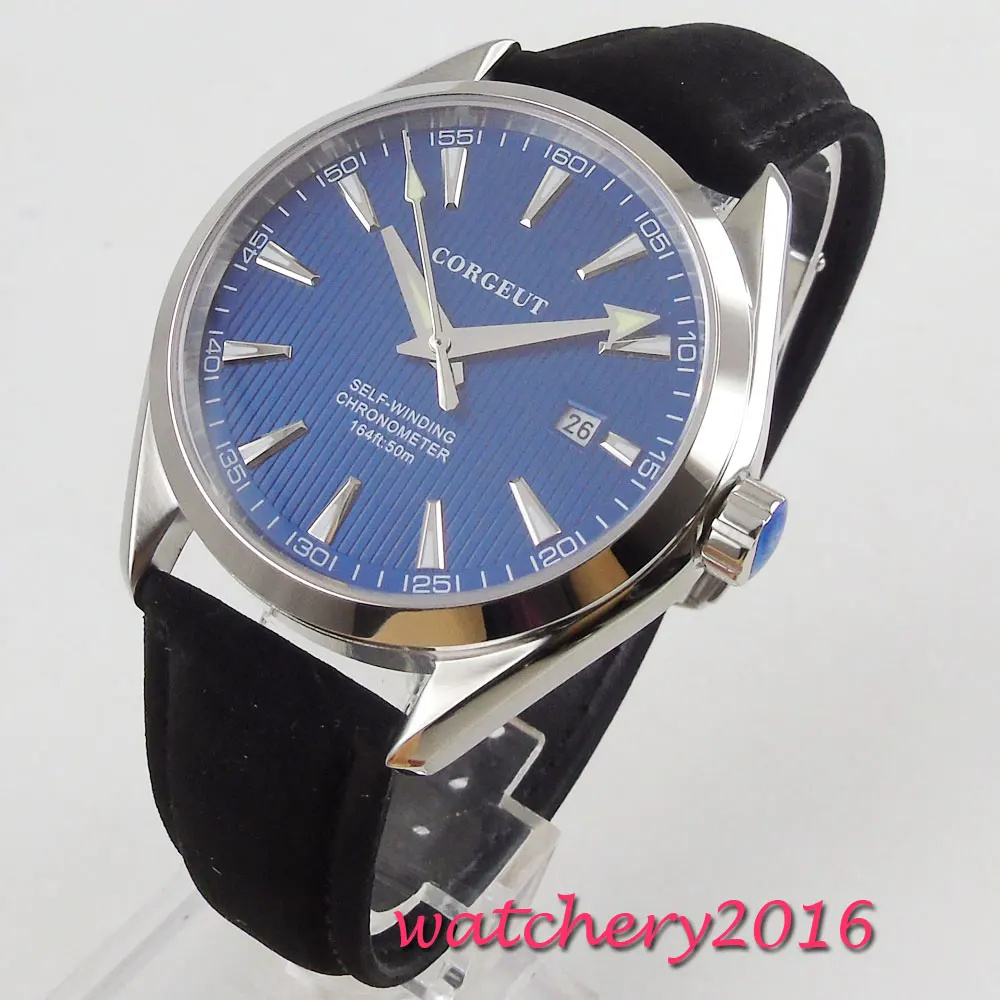 41mm Corgeut Blue Dial Sapphire Glass Polished Case Top Brand Luxury 21 Jewels Miyota Automatic Movement men's Watch
41mm Corgeut Blue Dial Sapphire Glass Polished Case Top Brand Luxury 21 Jewels Miyota Automatic Movement men's Watch
