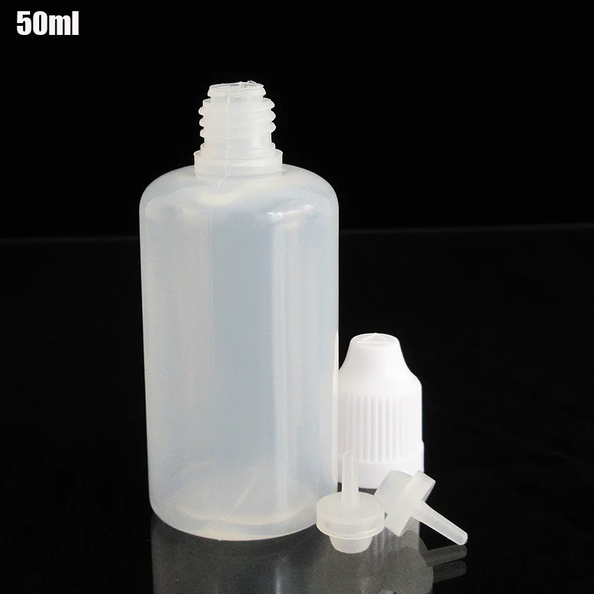 5pcs Free Shipping 50ML LDPE Squeezable Soft Bottle Dropper with Long Thin Nozzle Childproof Cap E Cig Oil | Красота и здоровье