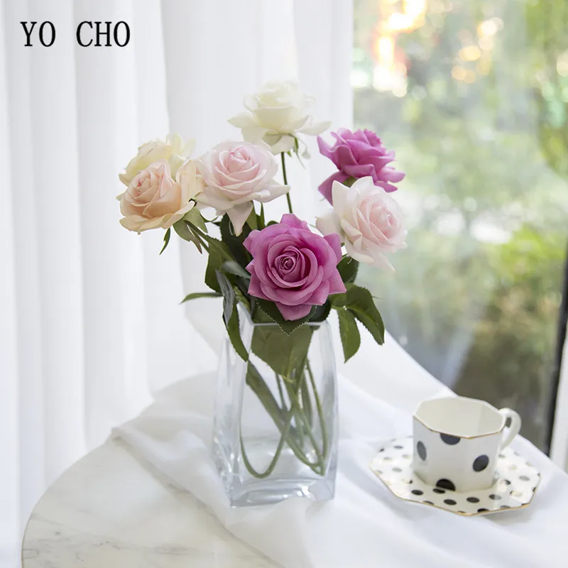 YO CHO Artifical Wedding Rose Flower gift wedding bouquet White bridal bridesmaid Rose flower real touch roses home decor flower
YO CHO Artifical Wedding Rose Flower gift wedding bouquet White bridal bridesmaid Rose flower real touch roses home decor flower