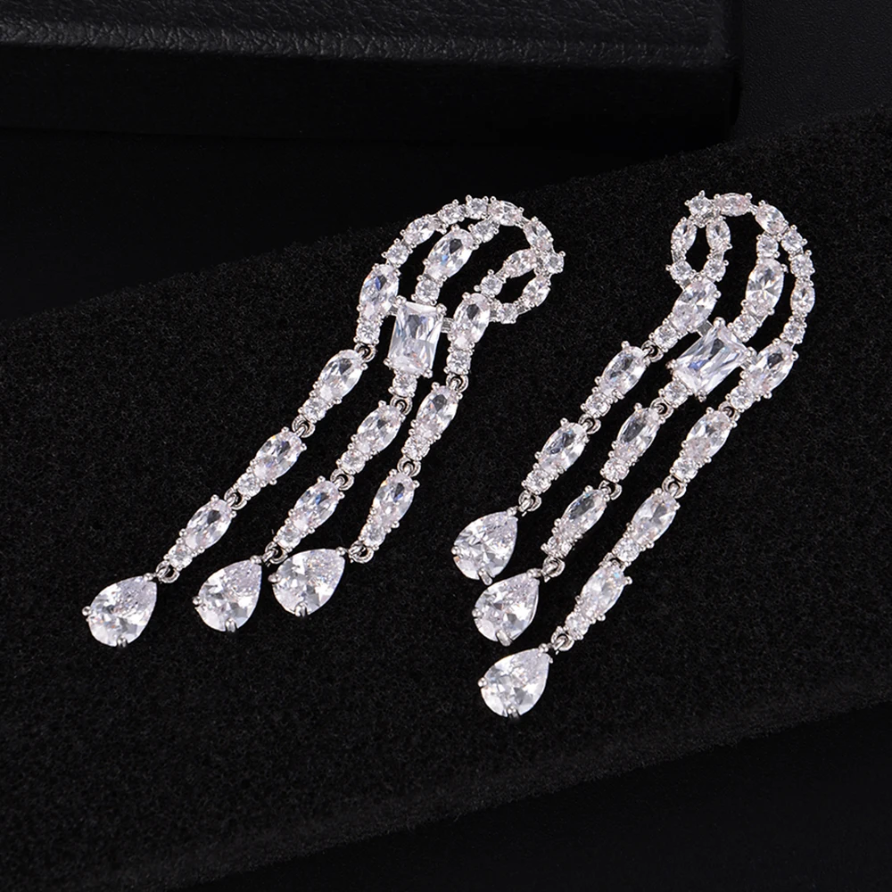 SisCathy Elegant Statement Long Fringe Dangle Drop Earrings for Women Crystal Party Bridal Wedding Jewelry Women Earrings 2019
SisCathy Elegant Statement Long Fringe Dangle Drop Earrings for Women Crystal Party Bridal Wedding Jewelry Women Earrings 2019