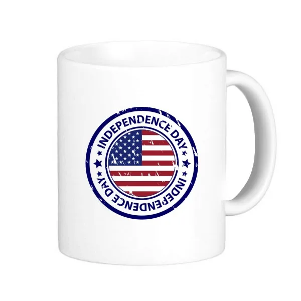USA America Independence Day Flag Circle Postmark Classic Mug White Pottery Ceramic Cup Milk Coffee With Handles 350 ml
USA America Independence Day Flag Circle Postmark Classic Mug White Pottery Ceramic Cup Milk Coffee With Handles 350 ml
