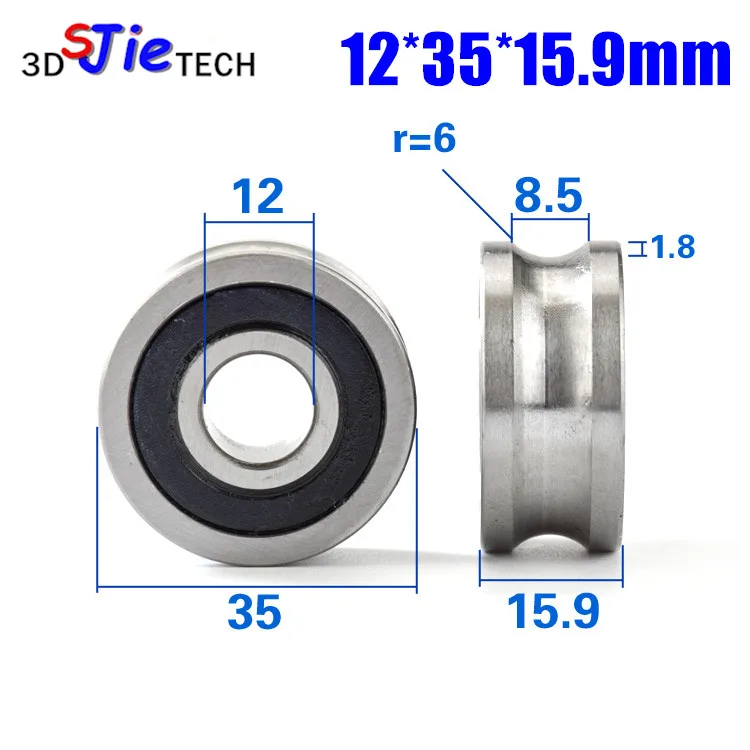 1pcs 12*35*15.9mm LFR5201-12mm track optical axis, U groove bearing pulley / rolling wheel, for 12mm diameter optical axis track
1pcs 12*35*15.9mm LFR5201-12mm track optical axis, U groove bearing pulley / rolling wheel, for 12mm diameter optical axis track