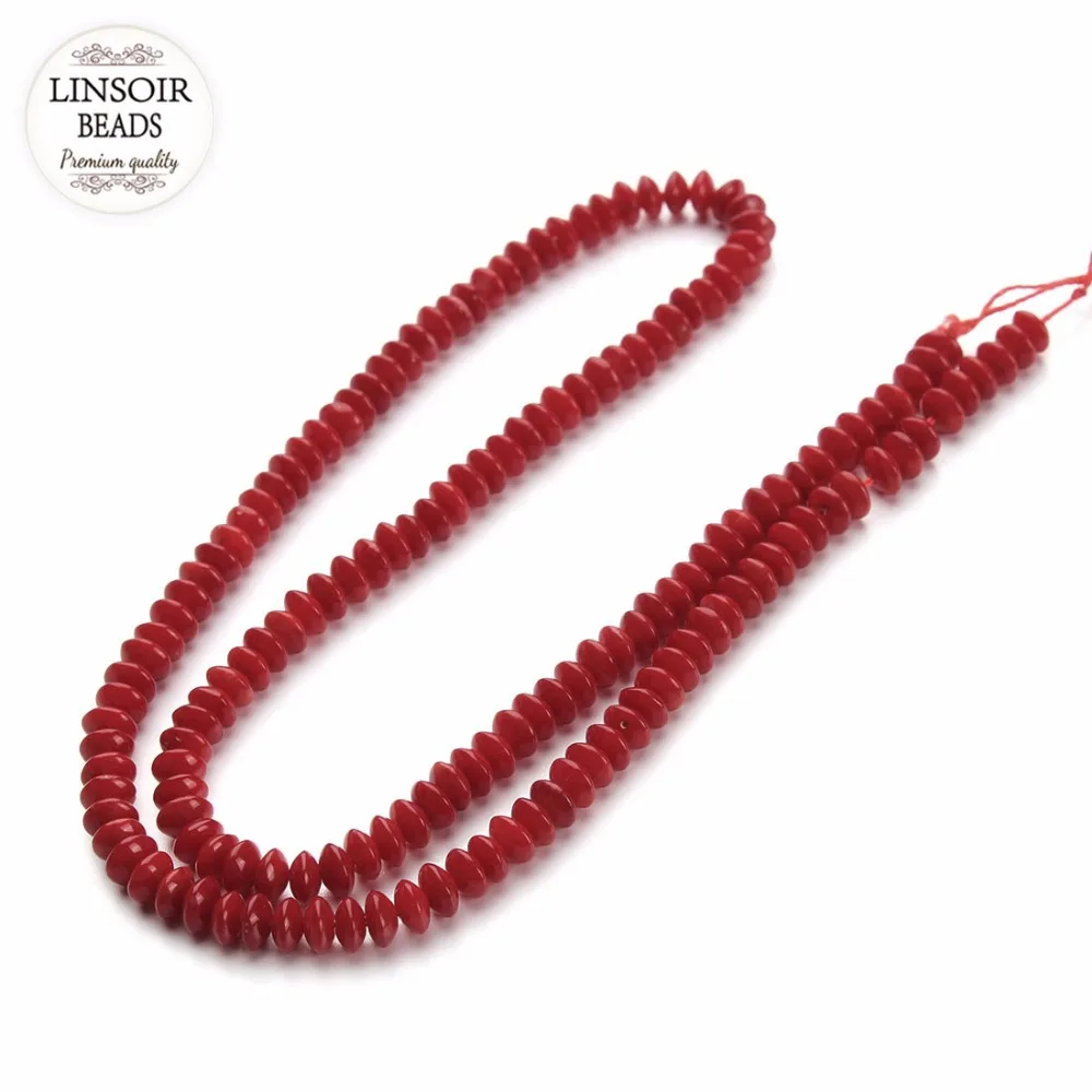 LINSOIR Natural Red Coral Beads Bracelet Findings 3x5mm Natural Stone Abacus Spacer Beads For Jewelry Making DIY 40cm/strand
LINSOIR Natural Red Coral Beads Bracelet Findings 3x5mm Natural Stone Abacus Spacer Beads For Jewelry Making DIY 40cm/strand