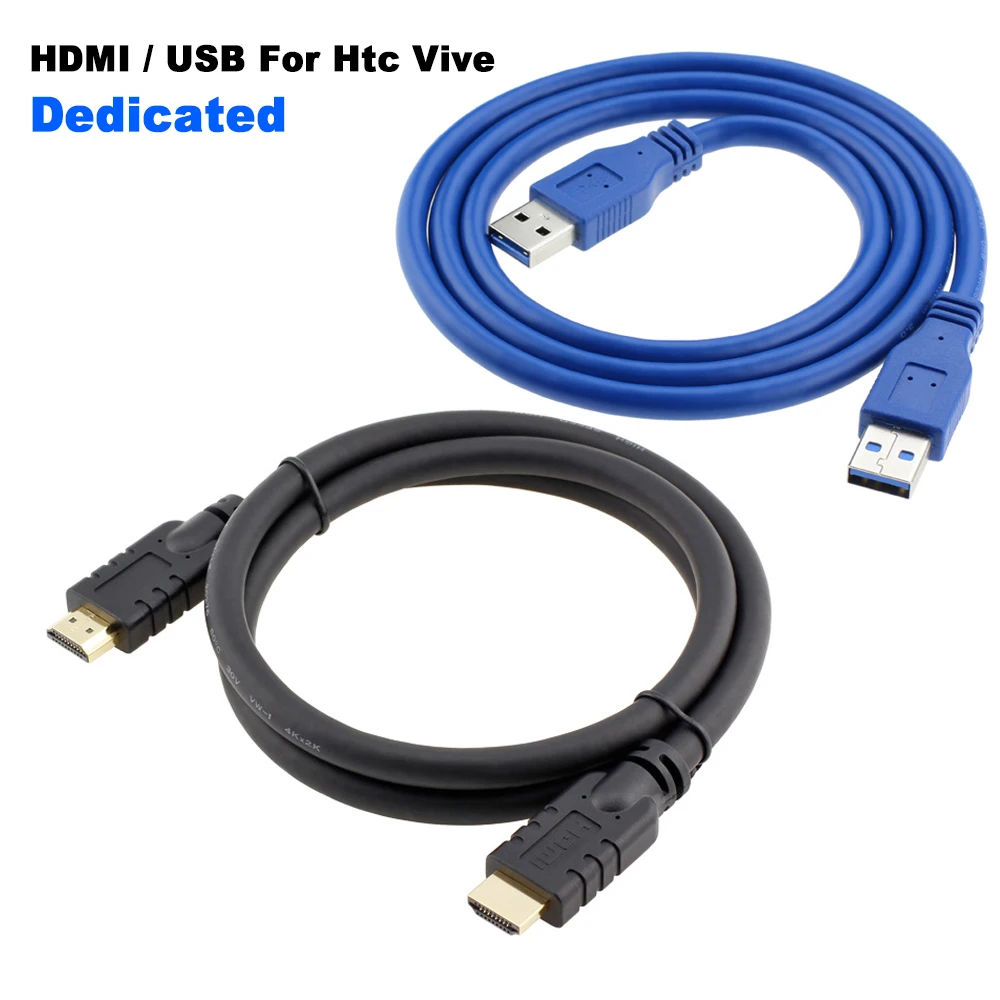 Удлинительный кабель 4K HDMI Кабель USB 3 0 для htc vive VR выделенный гарнитуры замена