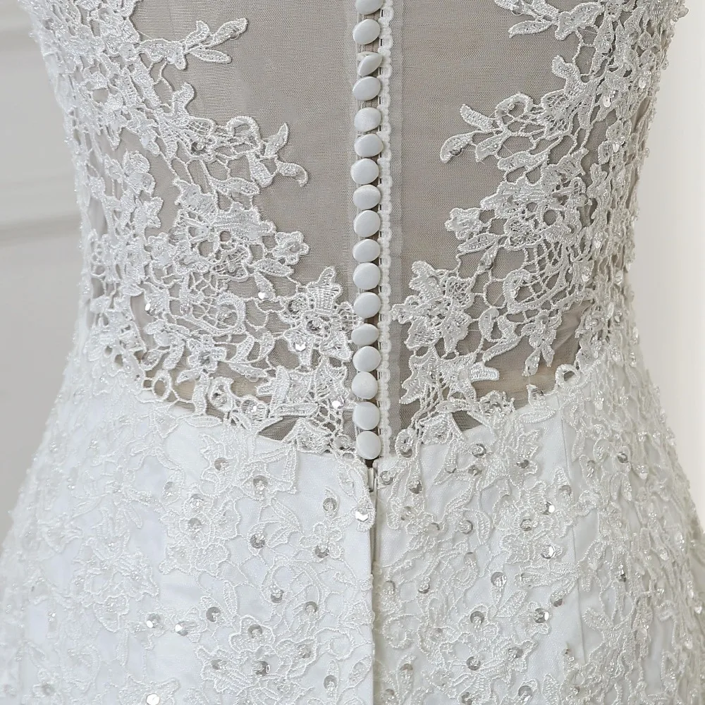 Elegant Mermaid Wedding Dresses Tulle robe de mariee Charming Tulle Scoop Neck Mermaid Wedding Dress With Lace Appliques
Elegant Mermaid Wedding Dresses Tulle robe de mariee Charming Tulle Scoop Neck Mermaid Wedding Dress With Lace Appliques
