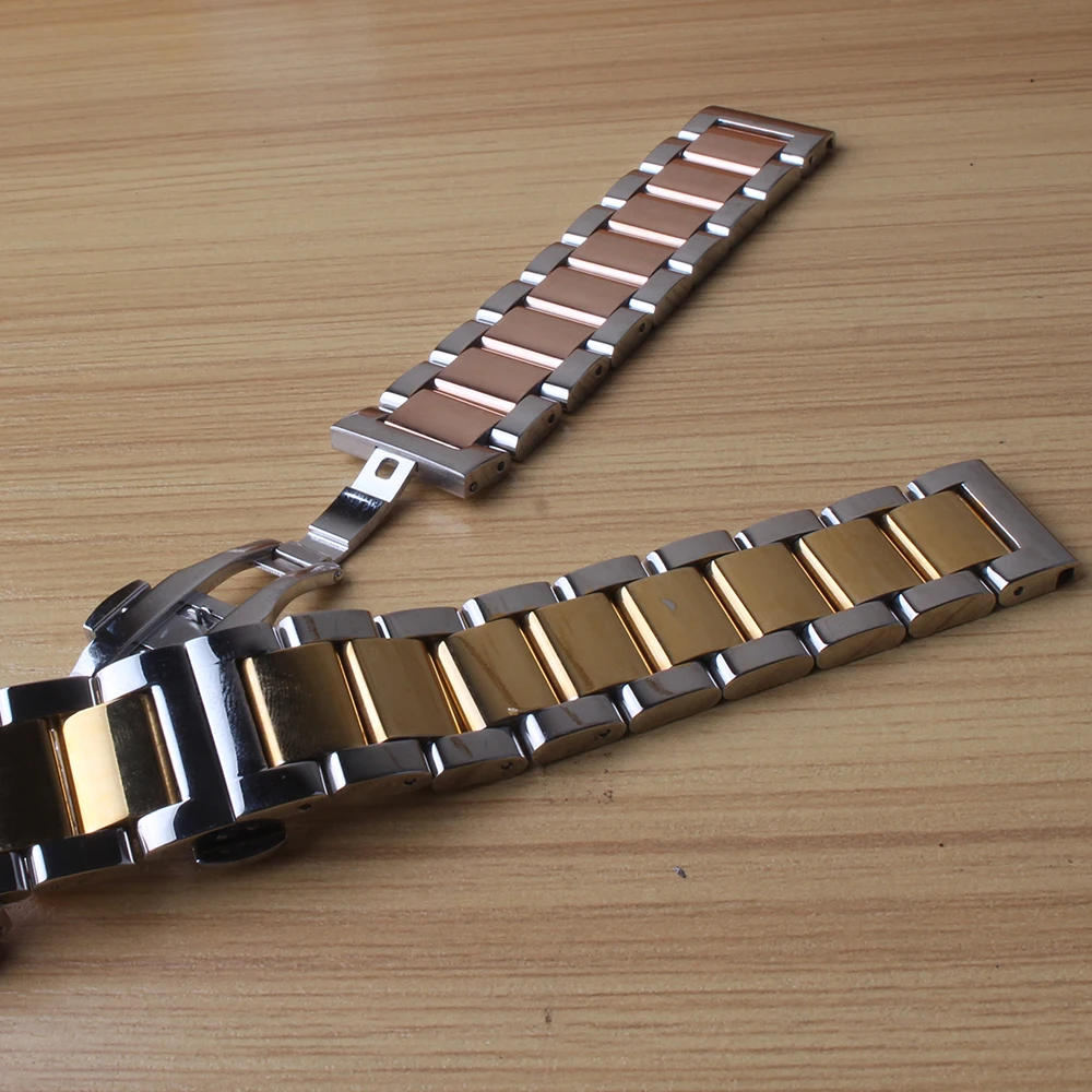 Watchbands Gold Stainless Steel Bracelet Strap butterfly buckele watch strap straight ends high quality watchband 18mm 20mm 21mm
Watchbands Gold Stainless Steel Bracelet Strap butterfly buckele watch strap straight ends high quality watchband 18mm 20mm 21mm