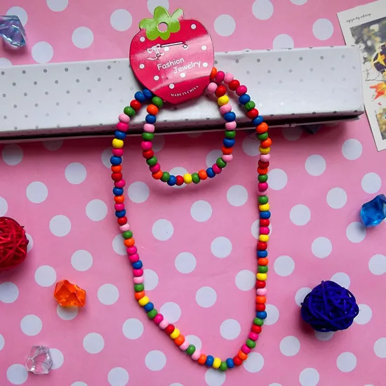 5set New Elastic Rope Children Wood Beads Necklace Cute Flower Combination Environmental Beautiful Gifts bracelet
5set New Elastic Rope Children Wood Beads Necklace Cute Flower Combination Environmental Beautiful Gifts bracelet