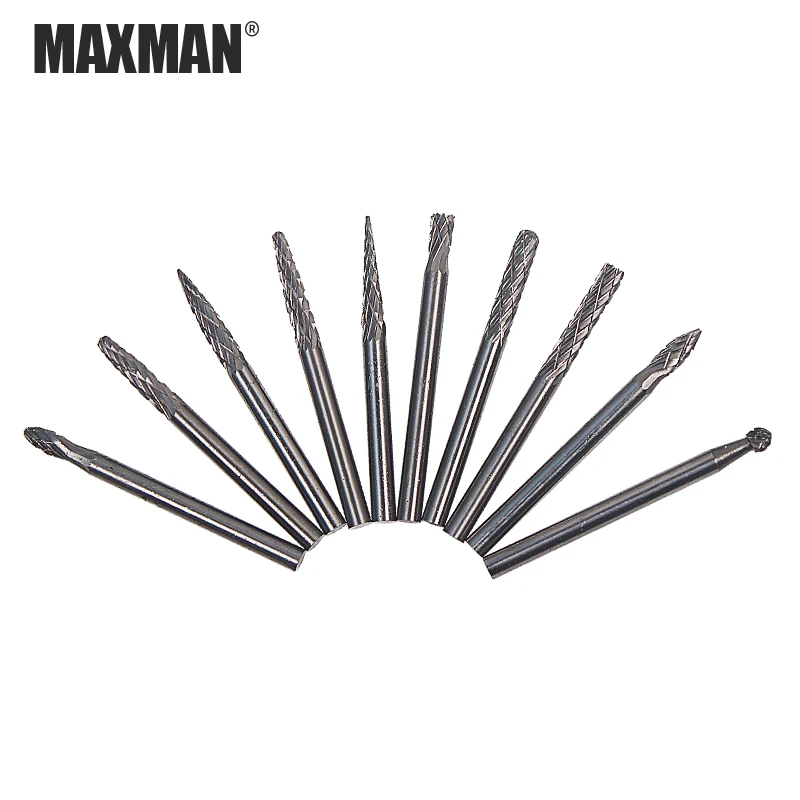 MAXMAN 10pc 1/8'' Mini Grinder Accessories Files Woodworking Drilling Tungsten Carbide Rotary Burr Shank
MAXMAN 10pc 1/8'' Mini Grinder Accessories Files Woodworking Drilling Tungsten Carbide Rotary Burr Shank