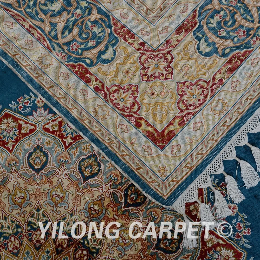Yilong 5.6'x8.3' hand made persian tabriz carpet dark blue hand knotted turkish rug (1863)
Yilong 5.6'x8.3' hand made persian tabriz carpet dark blue hand knotted turkish rug (1863)