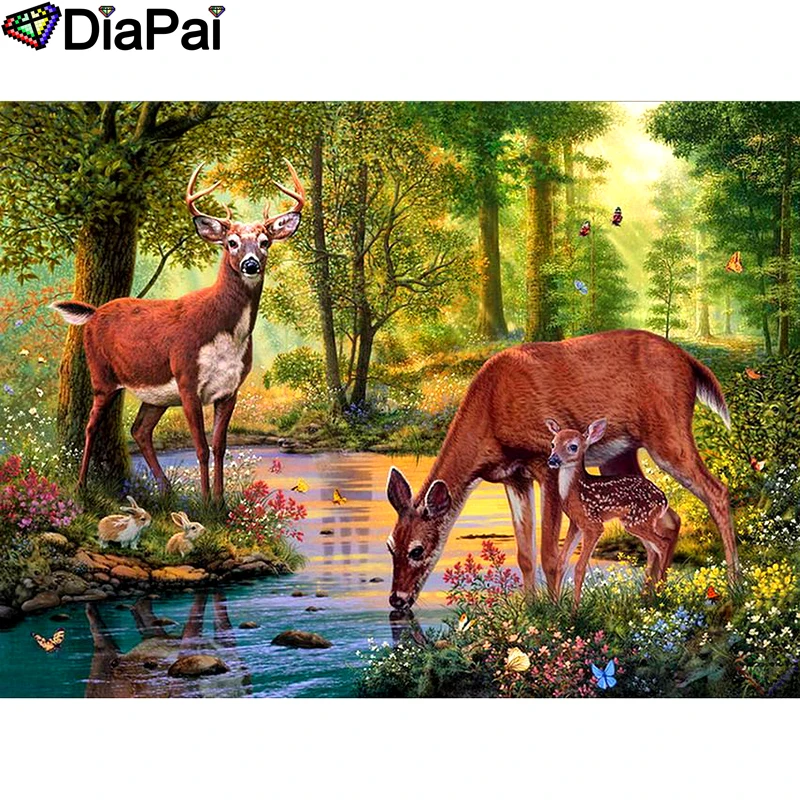 DIAPAI 100% Full Square/Round Drill 5D DIY Diamond Painting "Deer Rabbit Forest" Diamond Embroidery Cross Stitch 3D Decor A08439
DIAPAI 100% Full Square/Round Drill 5D DIY Diamond Painting "Deer Rabbit Forest" Diamond Embroidery Cross Stitch 3D Decor A08439