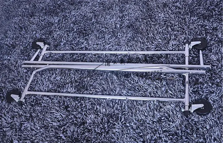 Clothing store display shelf hanger horizontal bar & parallel bars scalable folding movable telescopic clothes rack
Clothing store display shelf hanger horizontal bar & parallel bars scalable folding movable telescopic clothes rack