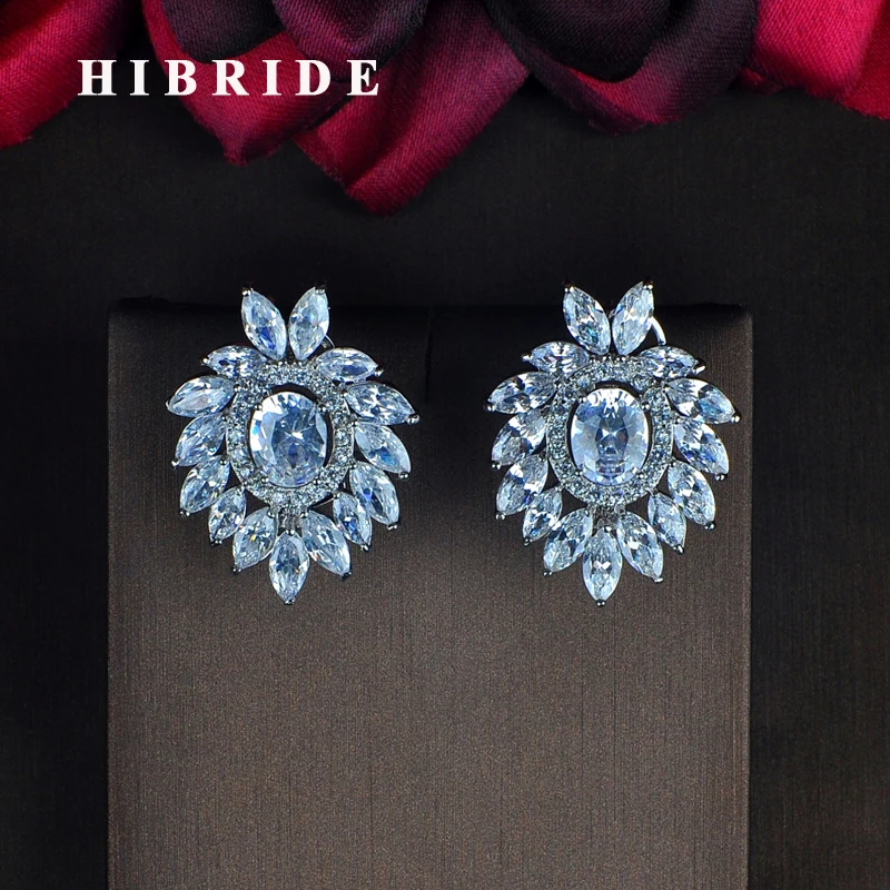 HIBRIDE New Arrival Cubic Zirocnia Ear Cuff Stud Earrings For Women Fashion Color Flower Brincos boucled oreille Wholesale E-861
HIBRIDE New Arrival Cubic Zirocnia Ear Cuff Stud Earrings For Women Fashion Color Flower Brincos boucled oreille Wholesale E-861