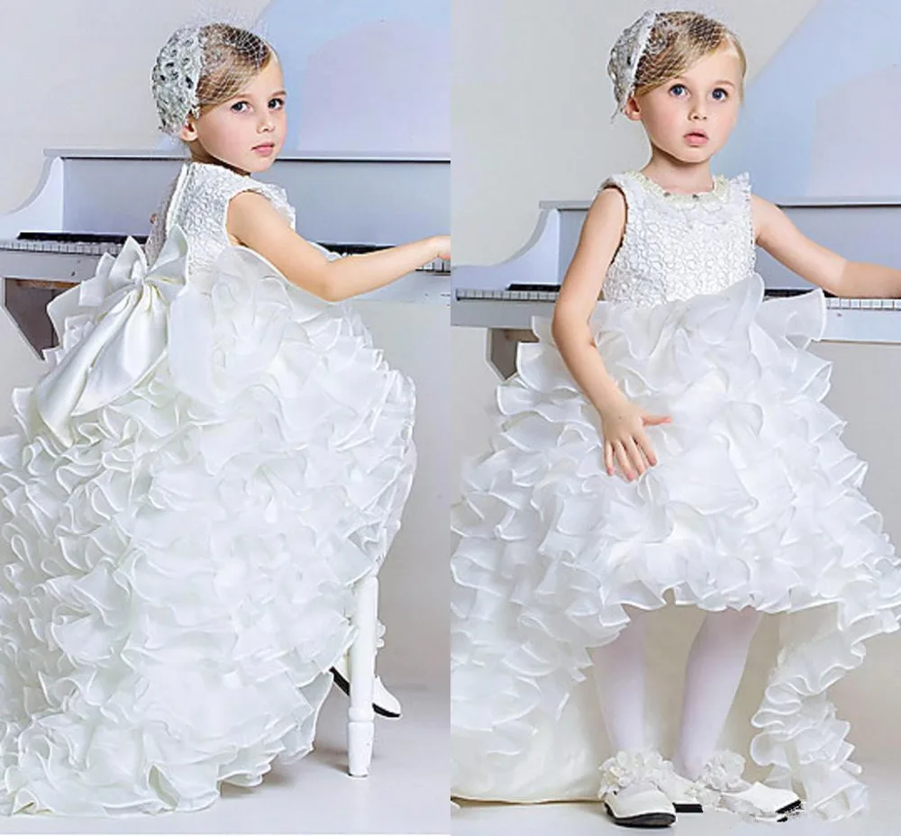 2021 Ball Gown Girl's Pageant Dress High Low Tiers Organza Ruffles Princess Kids Formal Party gown Flower Girl Dresses Bow Sash
2021 Ball Gown Girl's Pageant Dress High Low Tiers Organza Ruffles Princess Kids Formal Party gown Flower Girl Dresses Bow Sash