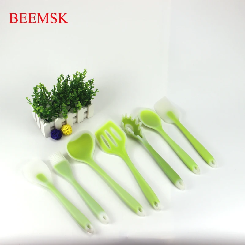 BEEMSK 7PCS/SET 5PCS/SET food grade silicone kitchenware transparent green high quality high temperature silicone scraper,
BEEMSK 7PCS/SET 5PCS/SET food grade silicone kitchenware transparent green high quality high temperature silicone scraper,