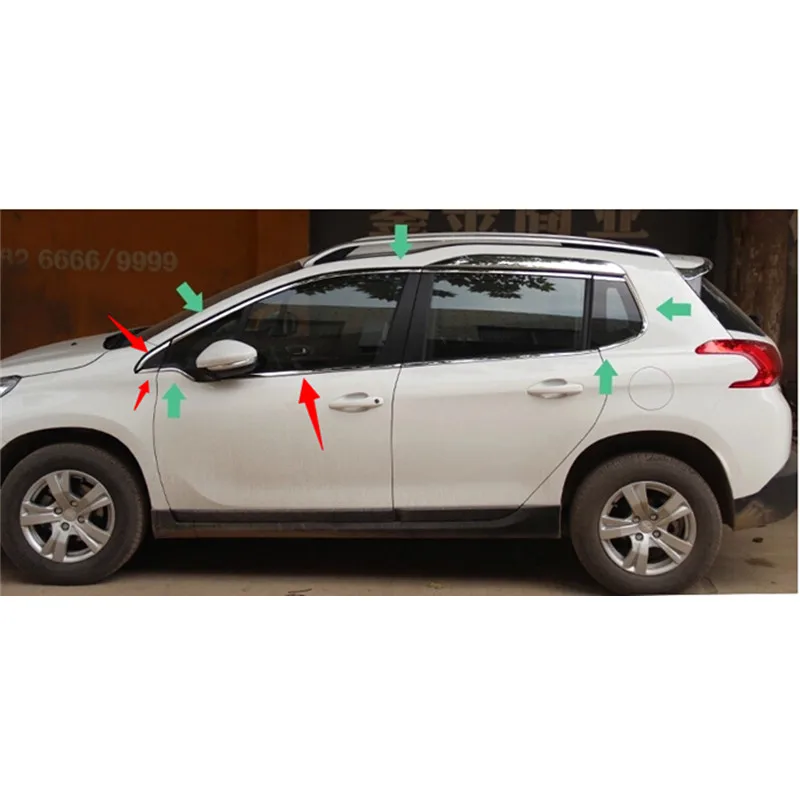 For Peugeot 2008 2014-2016 (16piece) High-quality stainless steel Strips Car Window Trim Decoration Accessories Car styling
For Peugeot 2008 2014-2016 (16piece) High-quality stainless steel Strips Car Window Trim Decoration Accessories Car styling