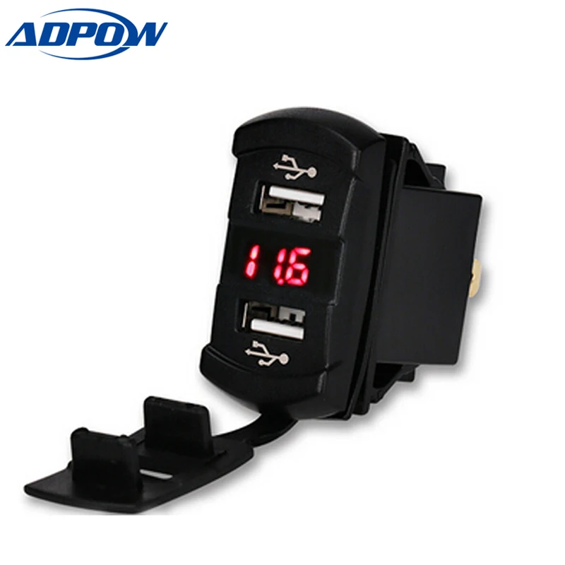 4.2A Dual Usb Car Charger Power Adapter Socket Usb Charger Waterproof LED Voltmeter Power Adapter For truck Motorcycle 12-30V
4.2A Dual Usb Car Charger Power Adapter Socket Usb Charger Waterproof LED Voltmeter Power Adapter For truck Motorcycle 12-30V