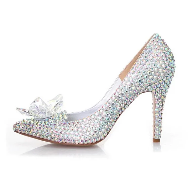 High Heeled Women Stunning Glasses Slipper Silver Rhinestone Luxury Formal Dress Shoes 2018 Cinderella Crystal Shoes
High Heeled Women Stunning Glasses Slipper Silver Rhinestone Luxury Formal Dress Shoes 2018 Cinderella Crystal Shoes