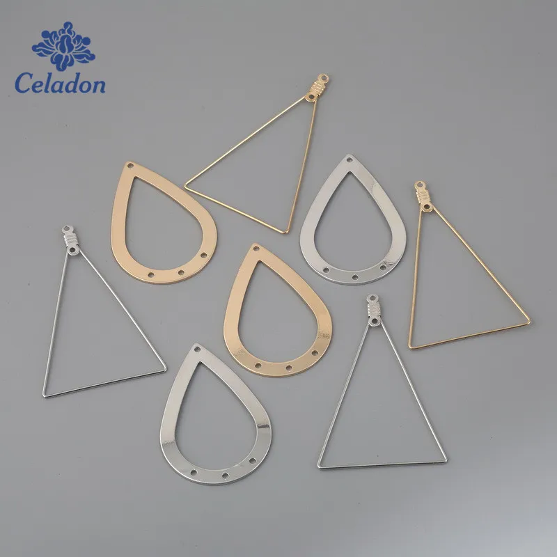 Wholesale 8-20PC Female Earring Accessories Triangle Shape Metal Charms Earring Pendant Silver Gold DIY Jewelry Earring Findings
Wholesale 8-20PC Female Earring Accessories Triangle Shape Metal Charms Earring Pendant Silver Gold DIY Jewelry Earring Findings
