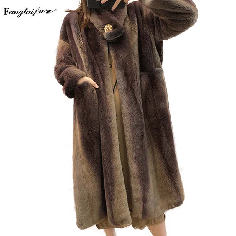 Fang Tai Fur New Women Import Velvet Mink Fur Coat O-Neck Pocket Loss Mink Coats Women's Slim Solid X-Long Real Mink Fur Coats
Fang Tai Fur New Women Import Velvet Mink Fur Coat O-Neck Pocket Loss Mink Coats Women's Slim Solid X-Long Real Mink Fur Coats