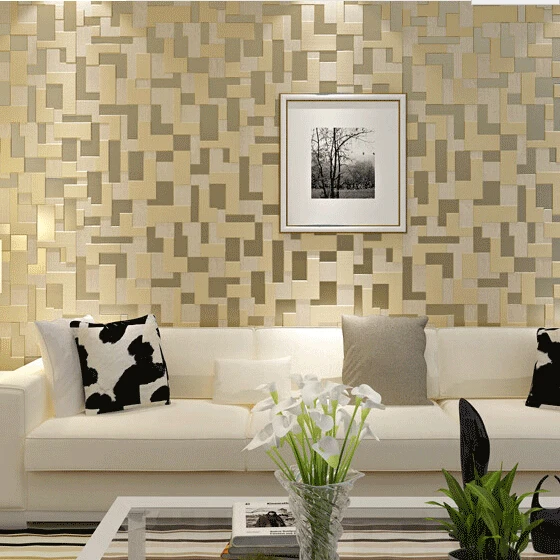 3d Papel де parede водостойкие простые мозаичные обои для спальни в рулонах ТВ фон