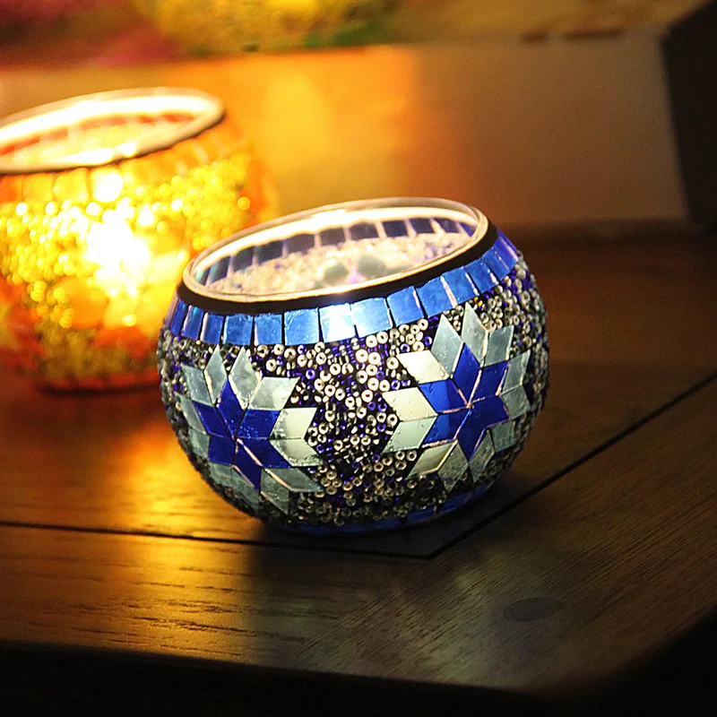 5pcs/set colored snowflake Mosaic glass candlestick, romantic candlelight dinner bar restaurant decoration candle holder
5pcs/set colored snowflake Mosaic glass candlestick, romantic candlelight dinner bar restaurant decoration candle holder